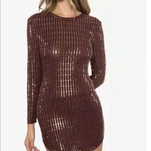 Red sequin dress
